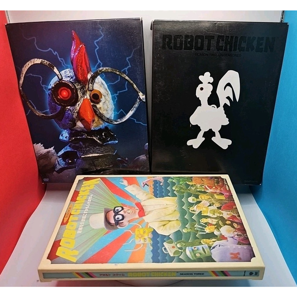 Robot Chicken Season 1 2 & 3 DVD 2 Disc Sets With Slipcovers One Two Three